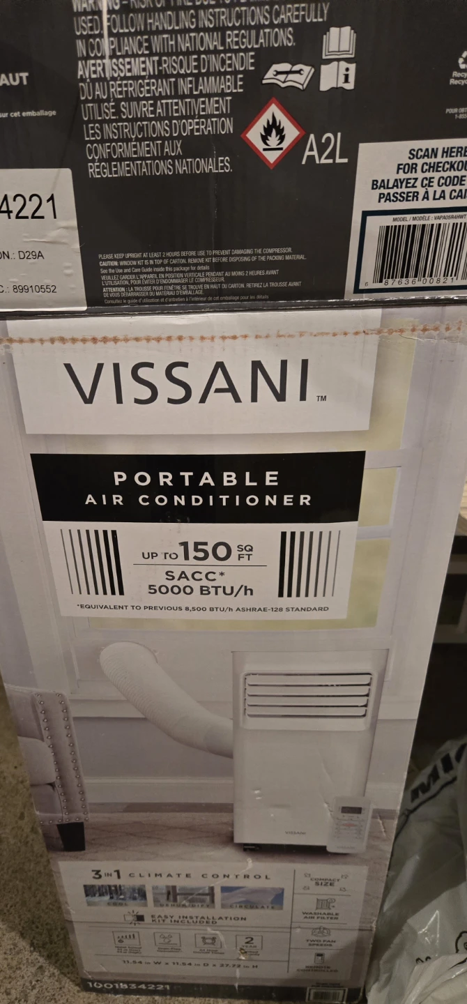 VISSANI Portable Air Conditioner 5000 BTU