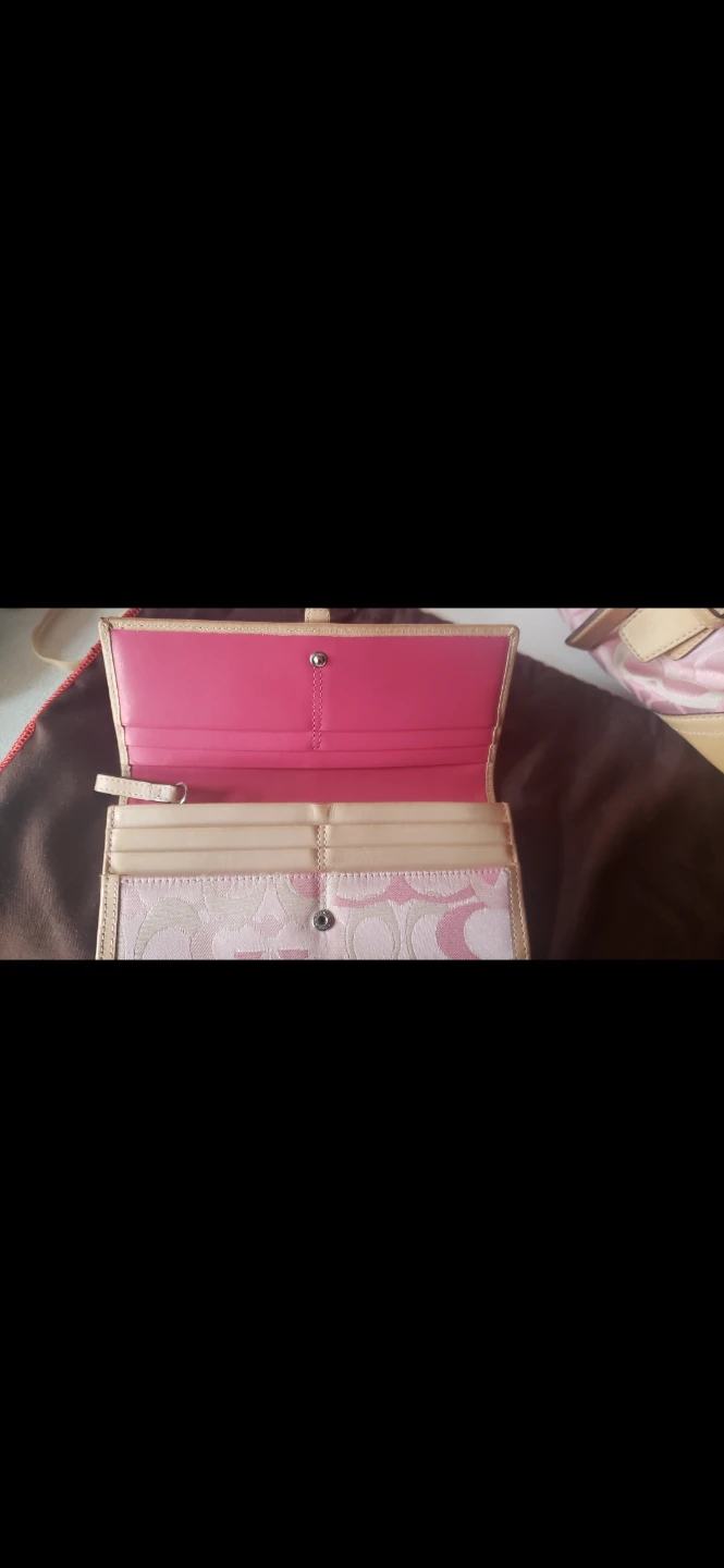 Coach Pink Signature C Monogram Wallet - photo 5