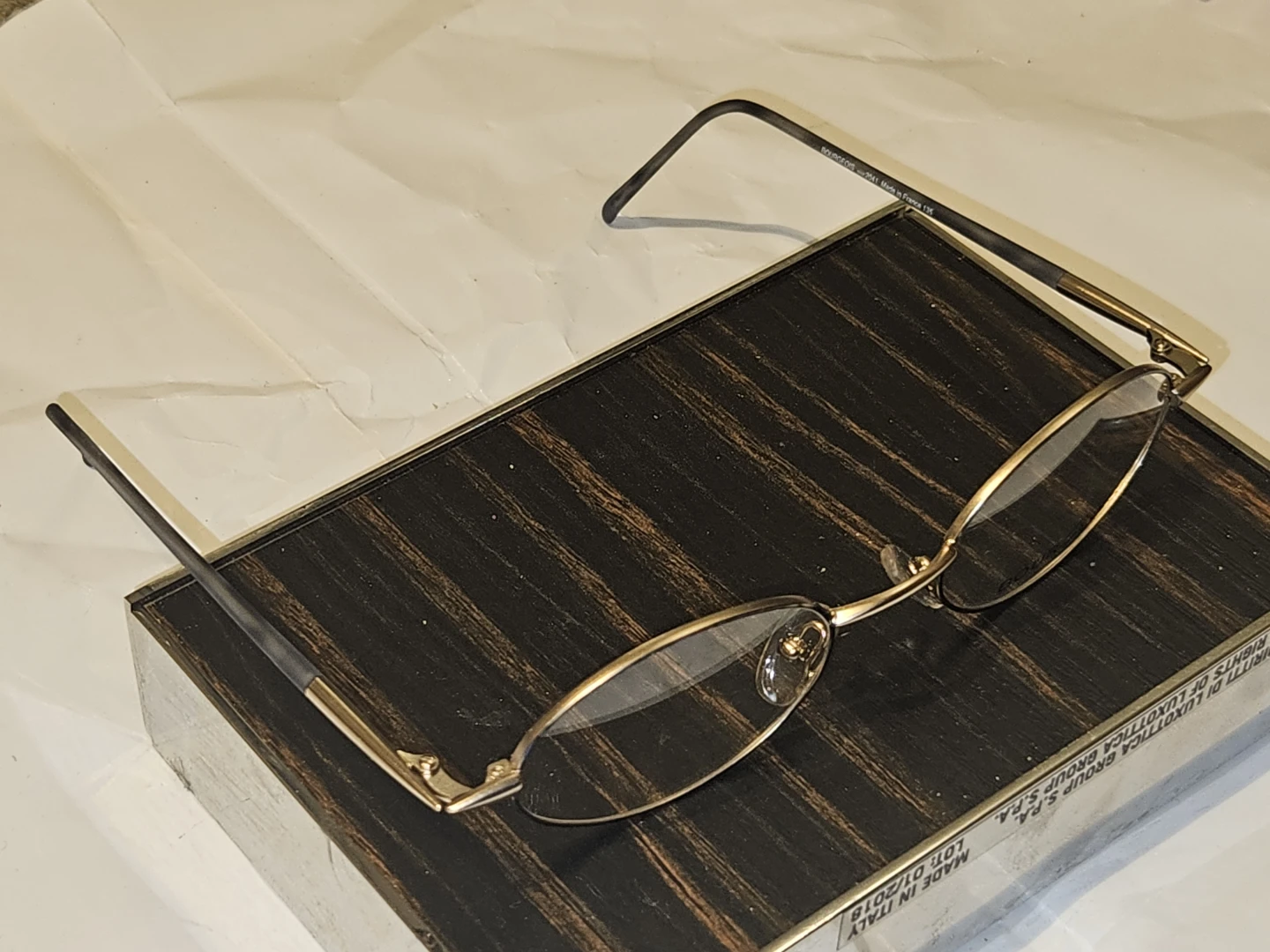 Bourjois Eyeglasses - Gold & Black Metal Frames - photo 5