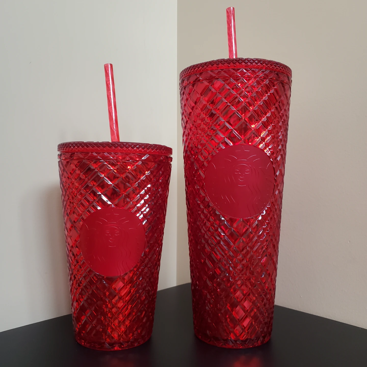 ❤️ Starbucks 2021 • Limited Edition Red Jeweled Tumbler Set ❤️ - photo 2