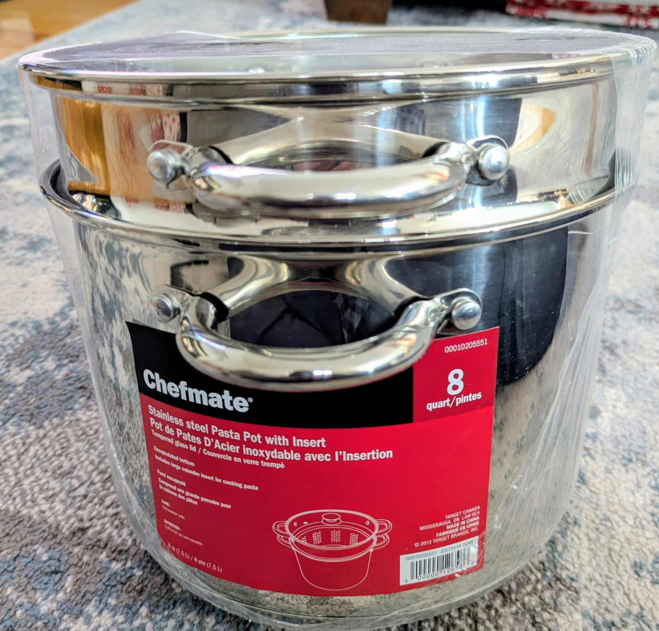 Chefmate 8-Quart Stainless Steel Pasta Pot with Insert