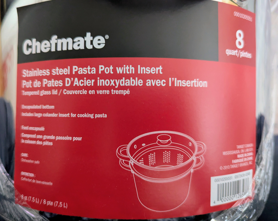 Chefmate 8-Quart Stainless Steel Pasta Pot with Insert - photo 3