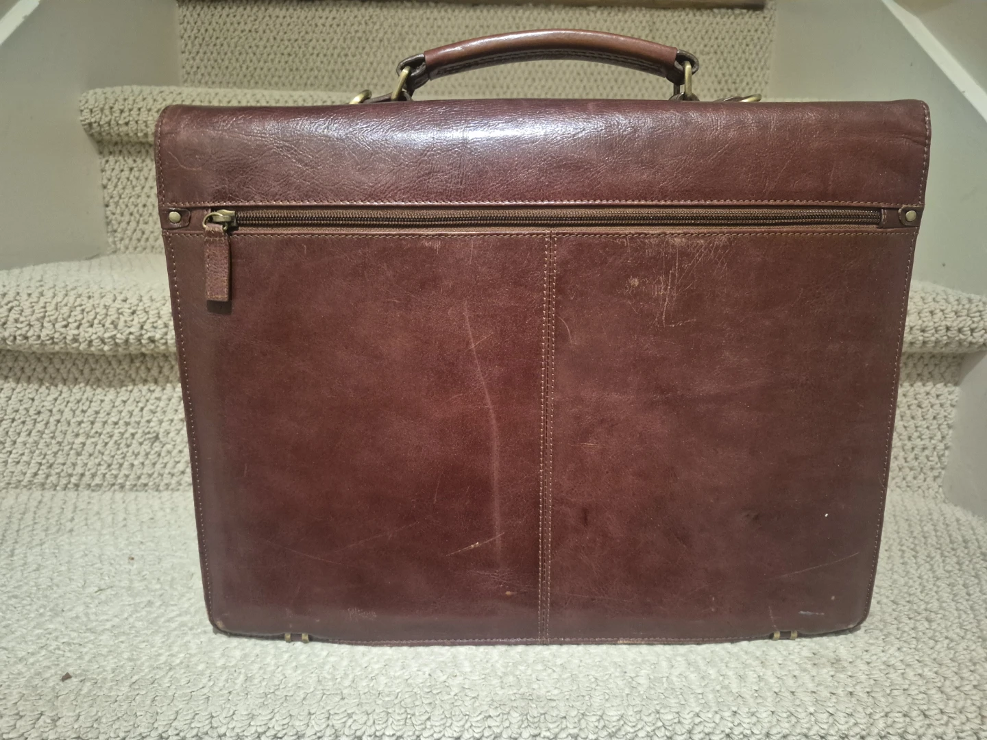 Brown Leather Briefcase - photo 2