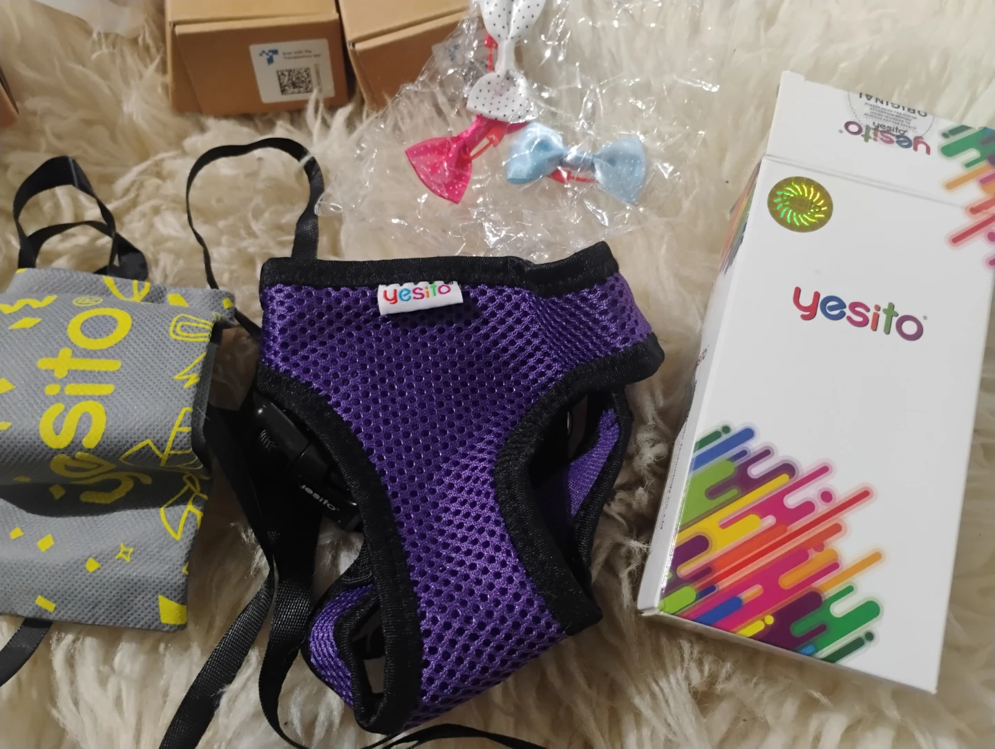 Yesito Dog Harness, Purple Mesh, Size M - photo 3