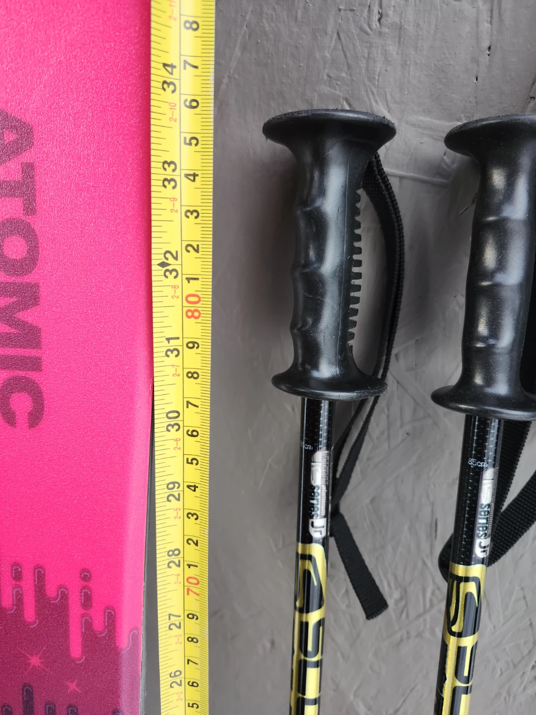 skis and poles set 66 in, 58 in, 47 in, 39 in - photo 5
