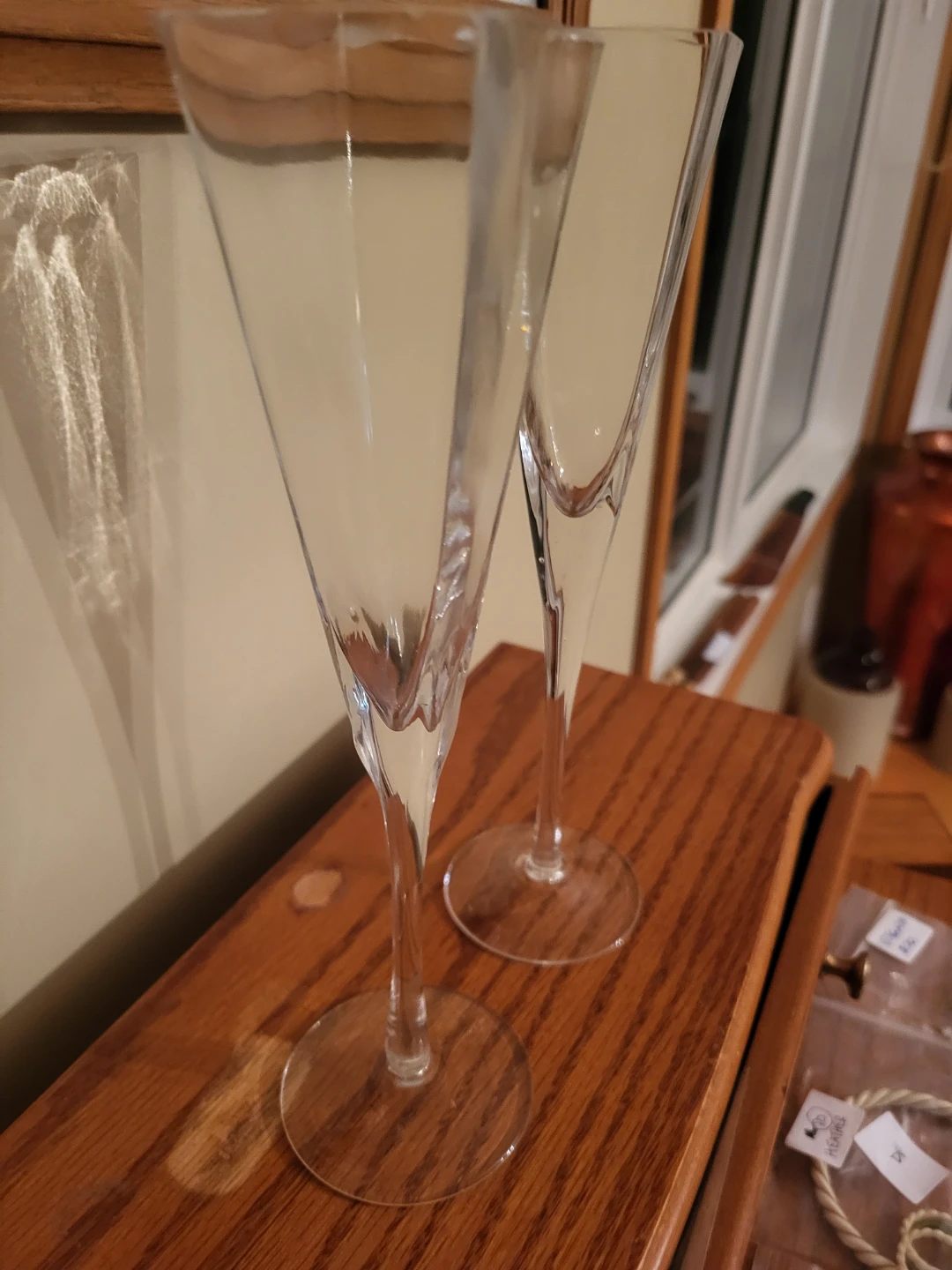 Vintage Jamie Lynn Wedding Champagne Glasses - photo 2