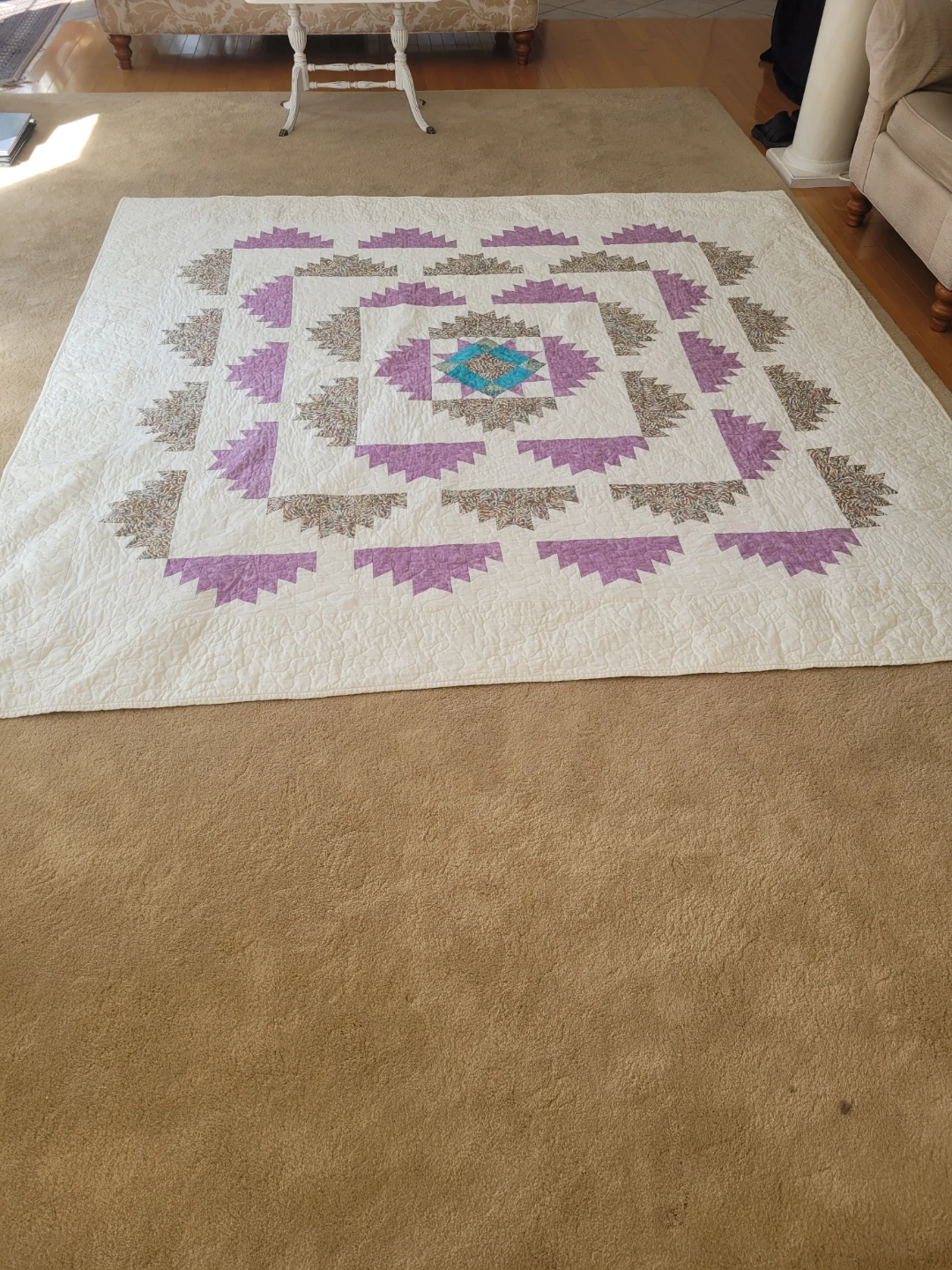 1/2 Off Cottage Chic Custom Handmade Patchwork Quilt