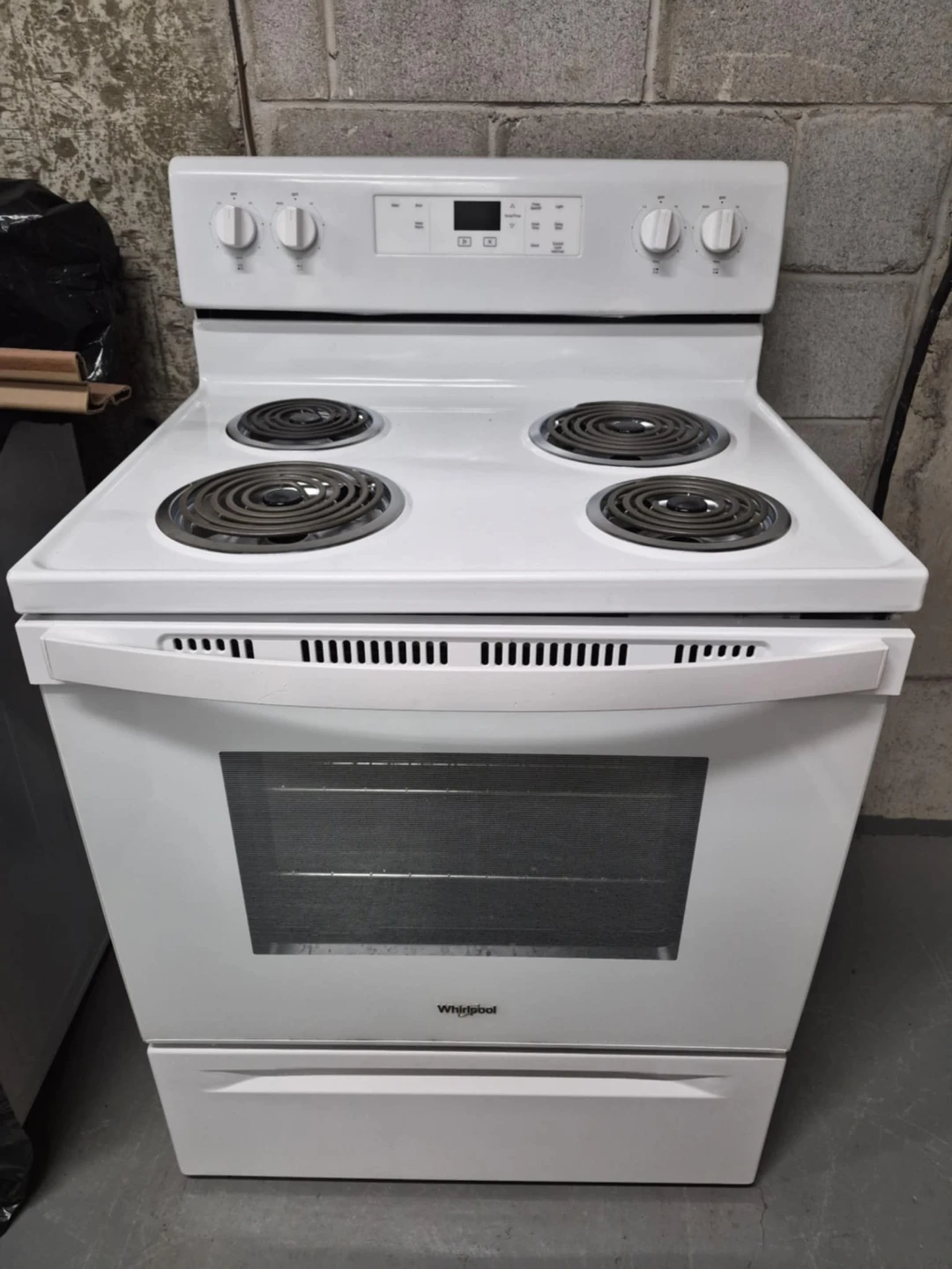 White Whirlpool Electric Stove with Oven