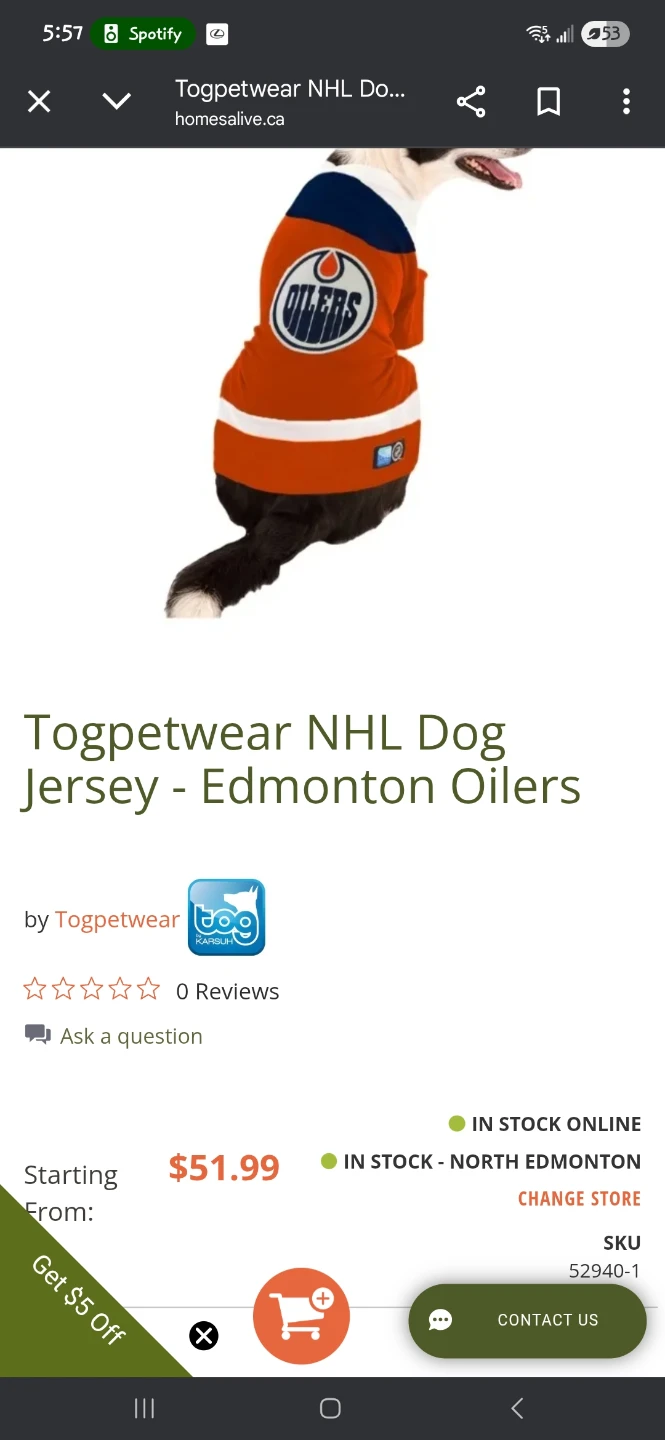 Edmonton Oilers NHL Dog Jersey - Size XS/TP - photo 4