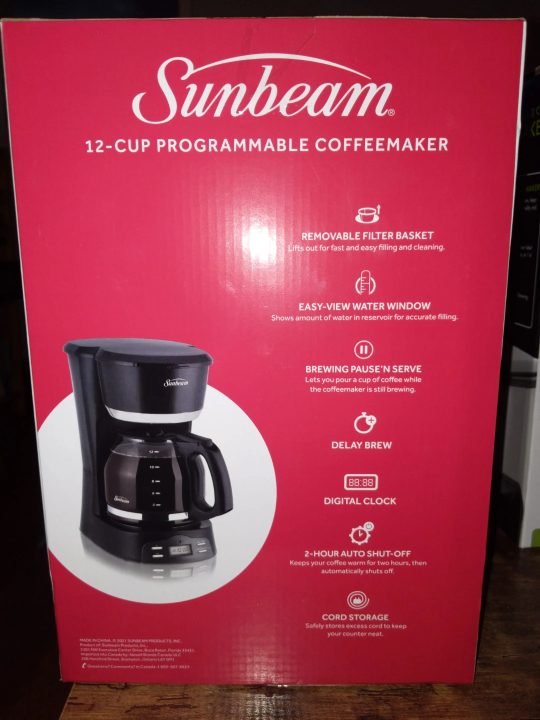 Sunbeam 12-Cup Programmable Coffeemaker 🥕