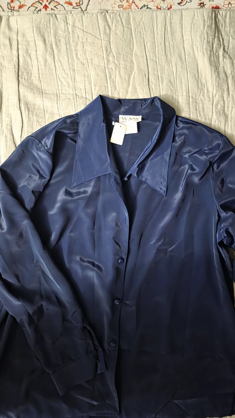 W&W Navy Blue Blouse XL/TG