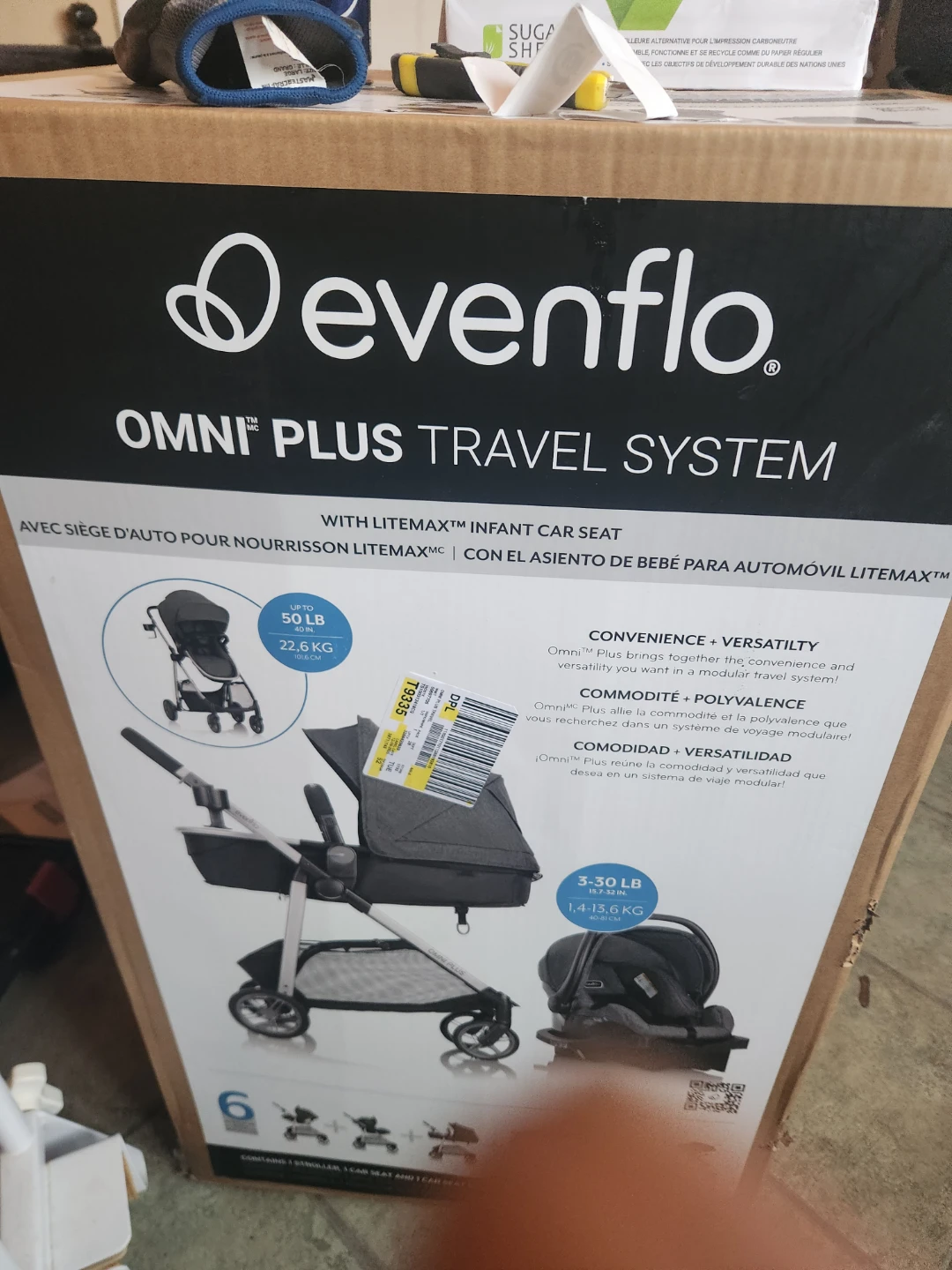 Evenflo Omni Plus Travel System with Litemax Infant Car Seat