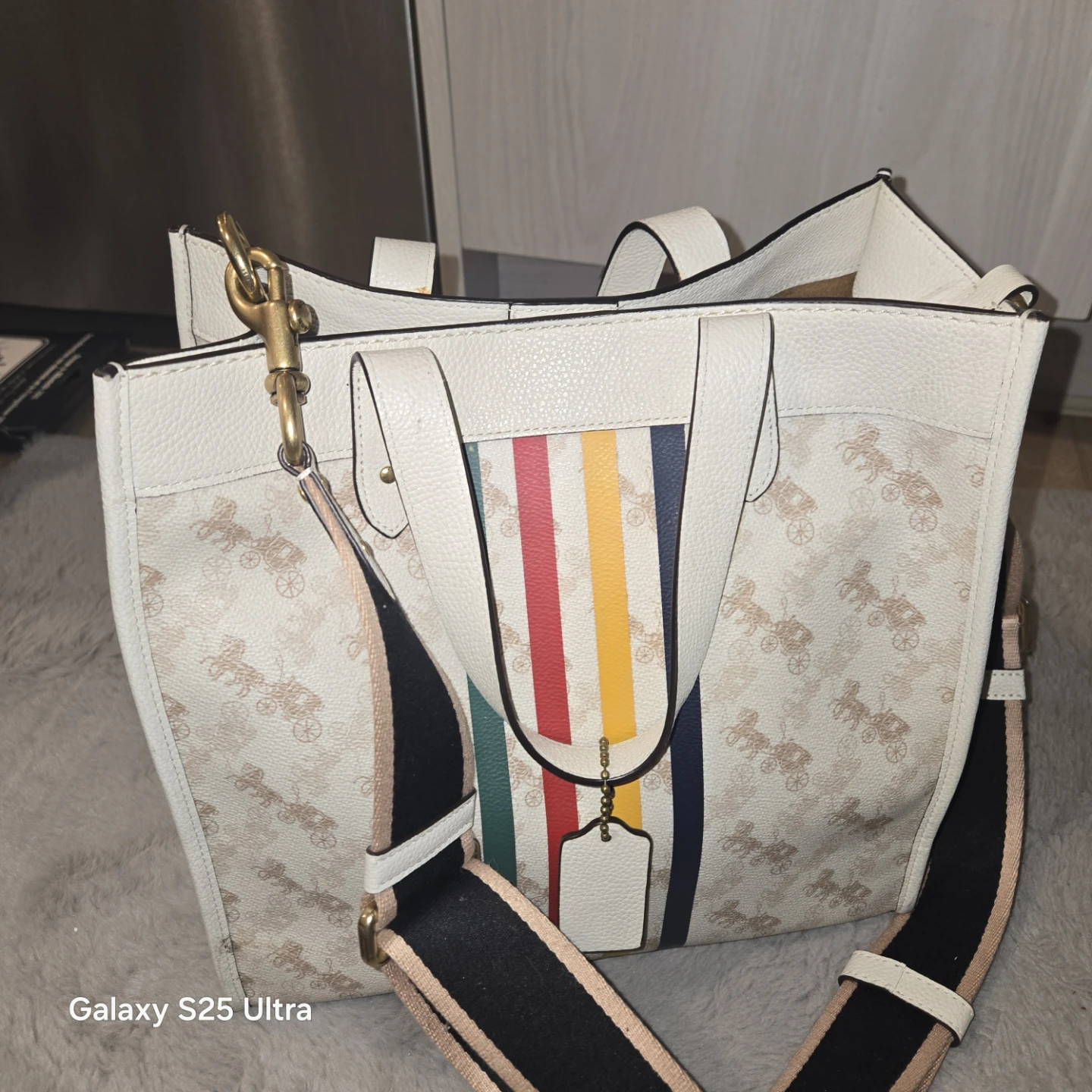 Coach Tote Bag with Horse and Carriage Print - photo 4