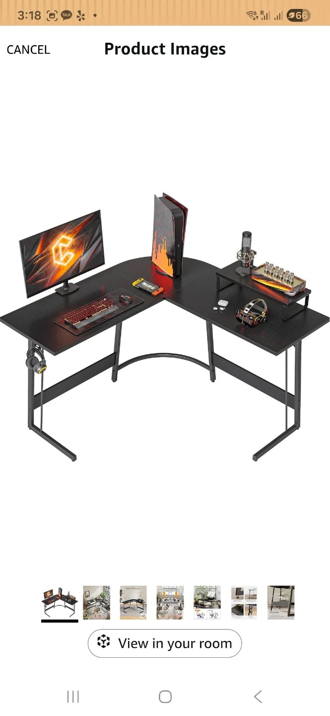 47” L-Shaped Desk – Black Frame / Black Wood Top – Disassembled