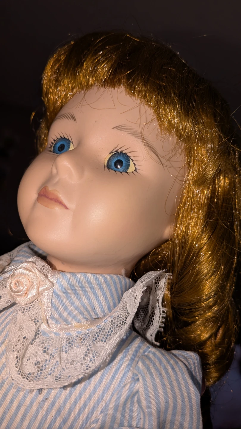 Blue Striped Victorian Doll with Red Hair - photo 5