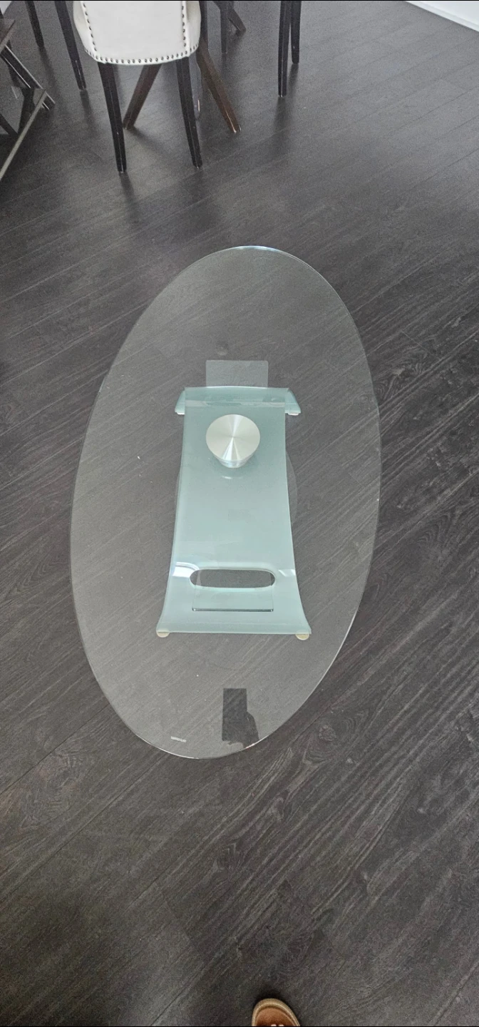 Glass Oval Coffee Table - photo 2