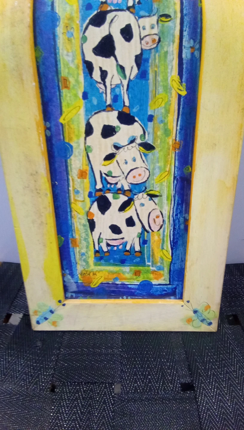 COWS Decorative Wooden Picture Frame with Cows - photo 3