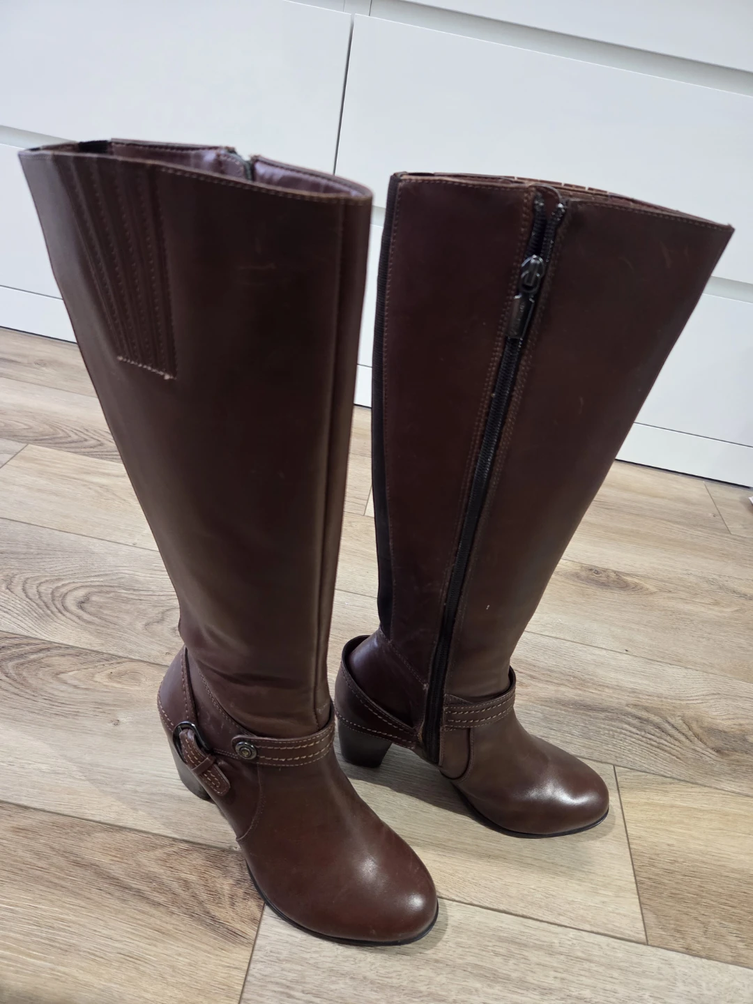 [Blondo] Brown Leather Knee-High Boots - Size 7 - photo 2