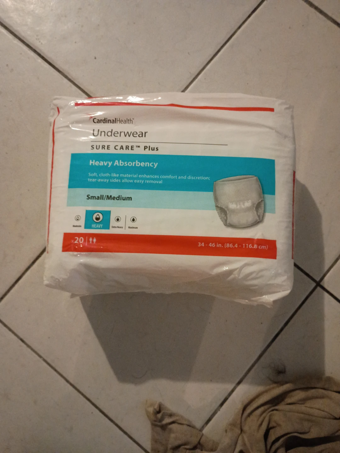 Cardinal Health SURE CARE Plus Heavy Absorbency Underwear S/m