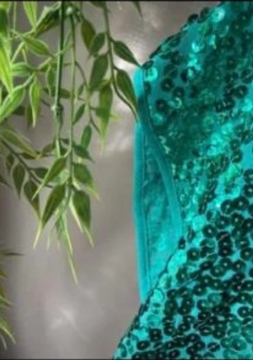 Teal Sequin Blouse - Size L - photo 3
