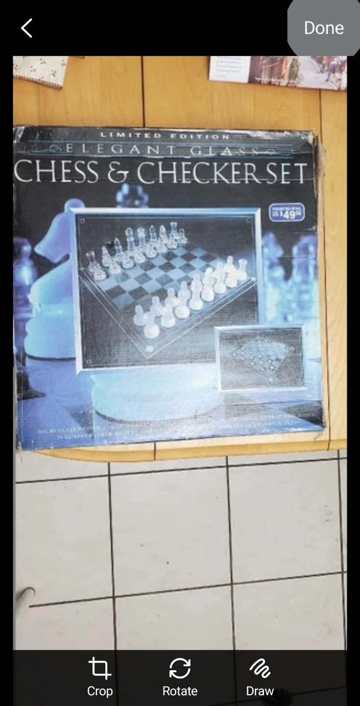 Glass Chess and Checker Set. 2 in 1. Limited  Edition - photo 5