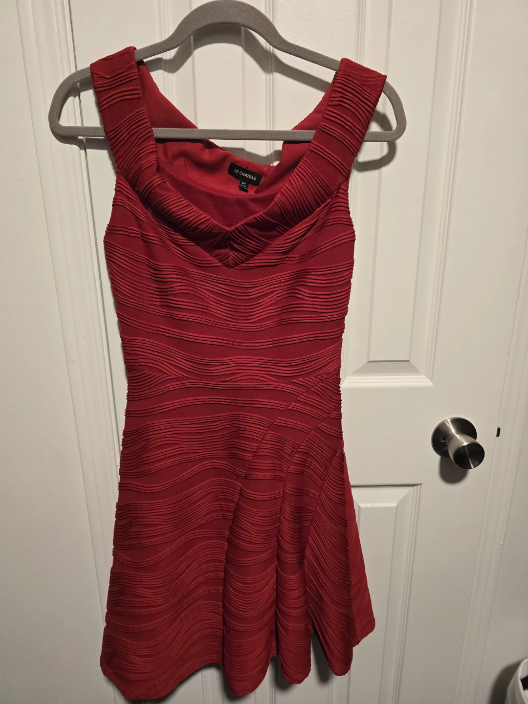 Le Château Red Textured Dress - Size S