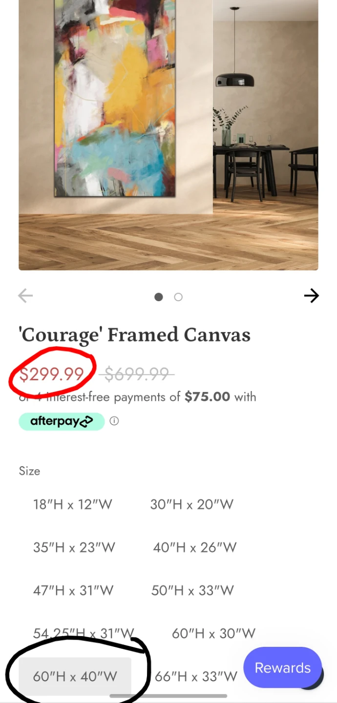 'Courage' Framed Canvas Art - 60"x40" - photo 2