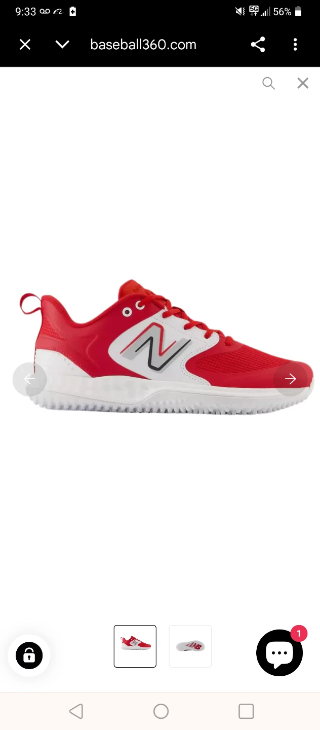 New Balance Red Baseball Cleats