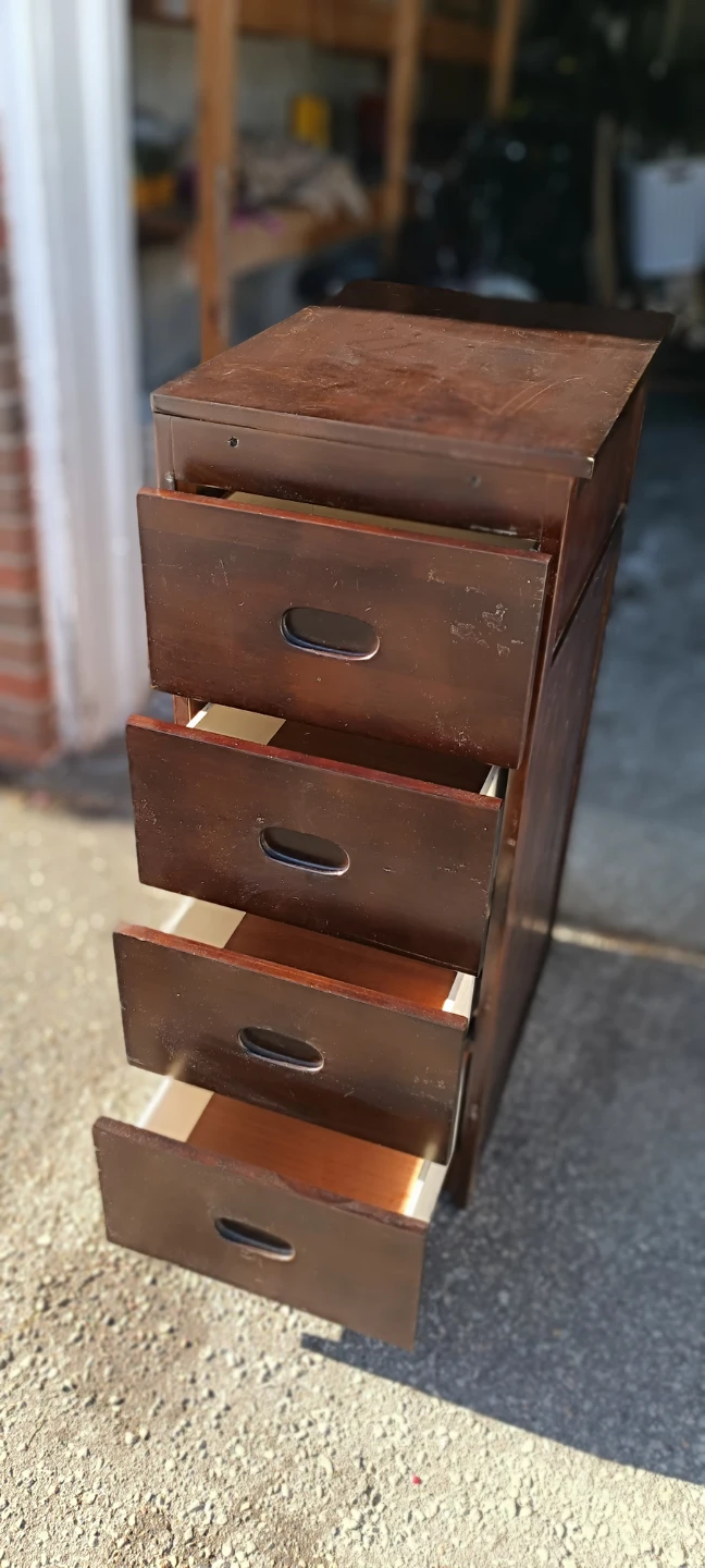 Dark Wood 4-Drawer Chest - photo 3