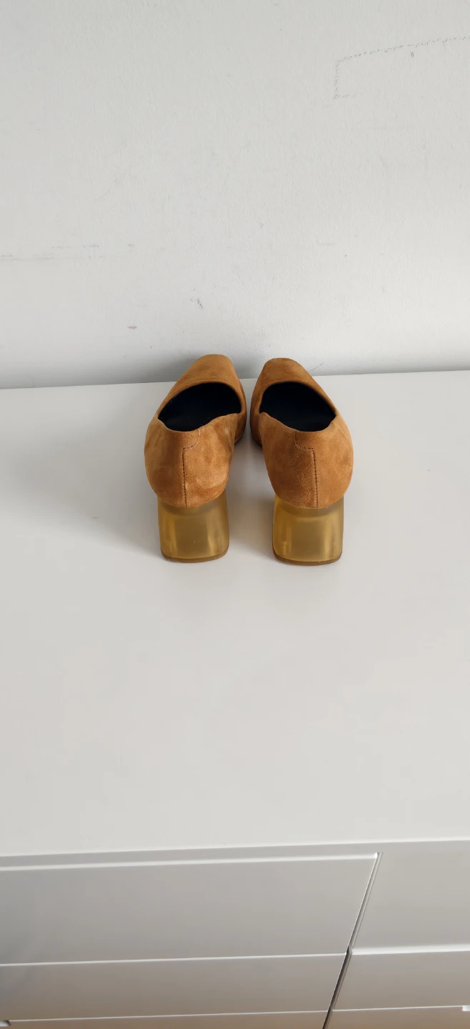 I'intervalle Brown  Suede Block Heel Pumps - photo 4