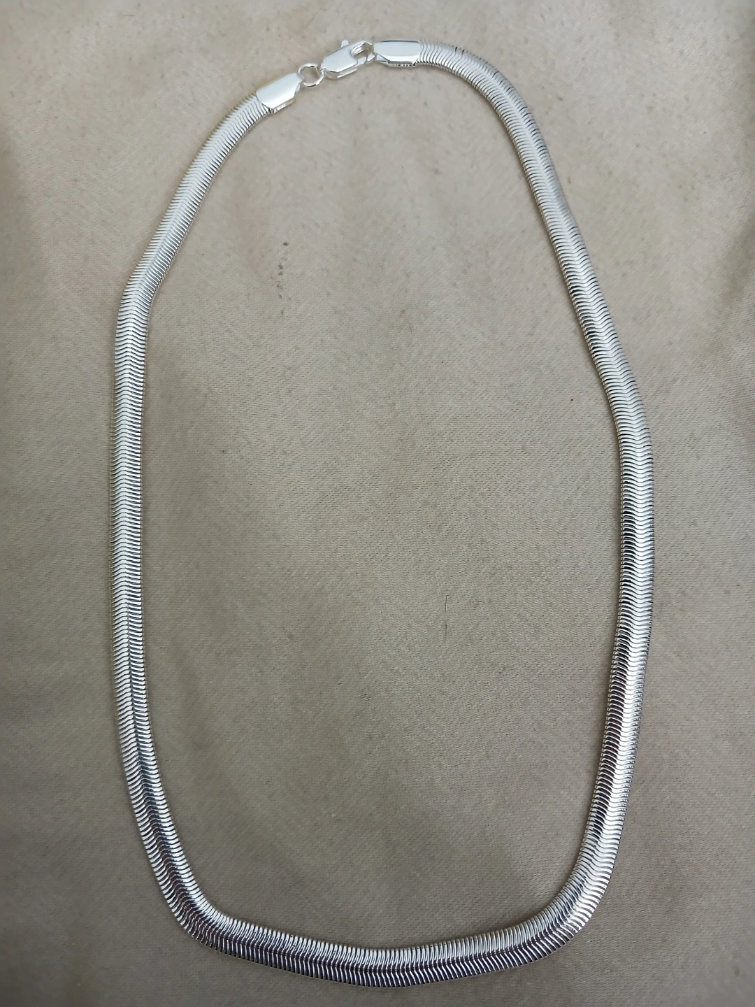 925 Silver Flat Snake Chain Necklace