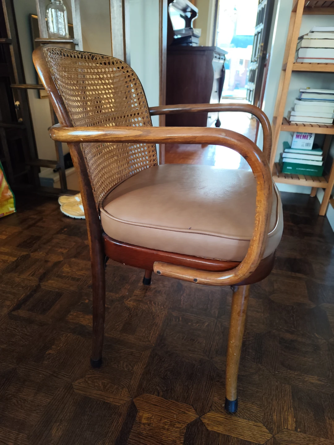 Vintage Drunia Cane Chair Made in Czechoslovakia - photo 2