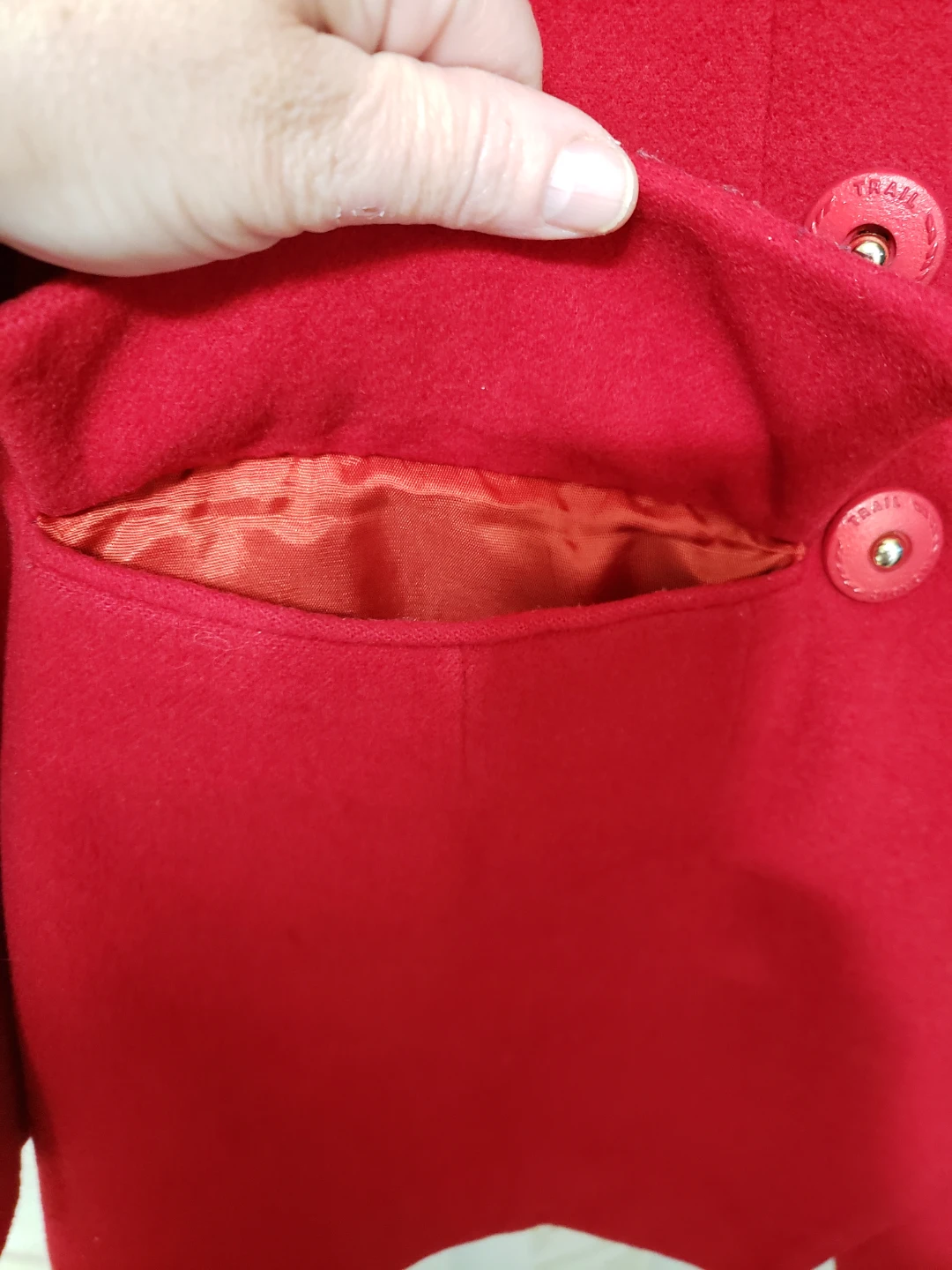 Gipsy Red Double-Breasted Blazer Jacket Size 46 - photo 4