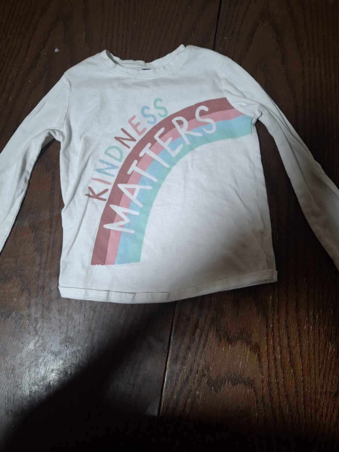 Girls Long Sleeve "Kindness Matters" Rainbow T-Shirt