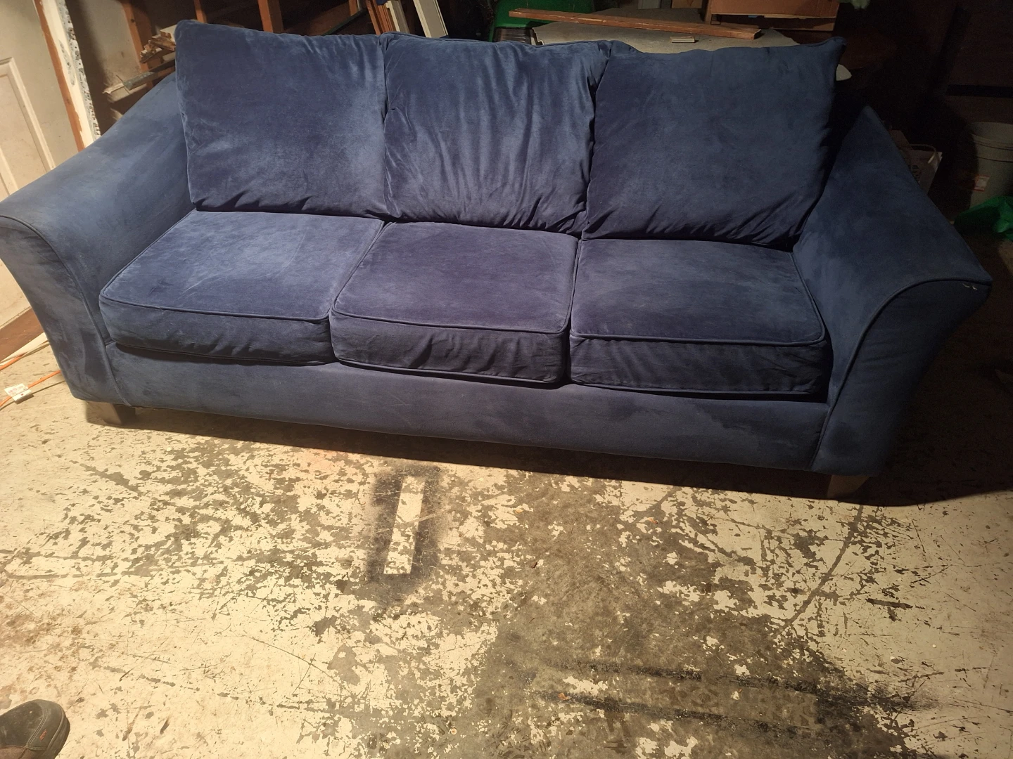 Blue Velvet Sofa