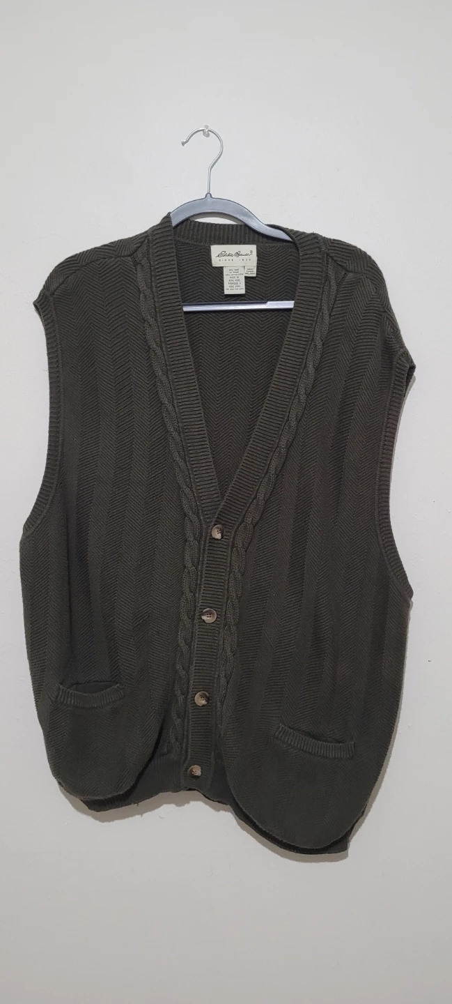 Eddie Bauer Men's Sleeveless V-Neck Sweater Vest XXL