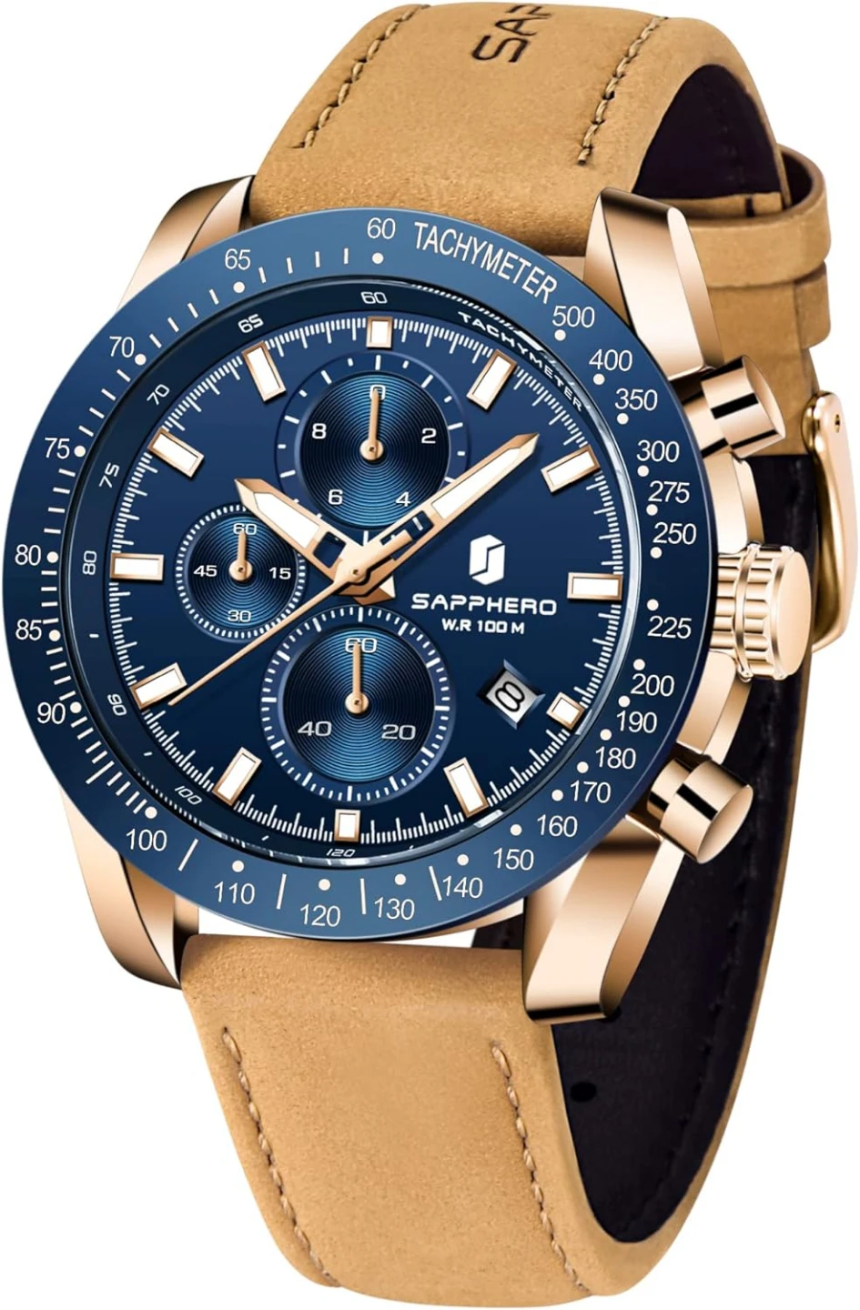 Sapphero Men's Chronograph Watch - Blue Dial