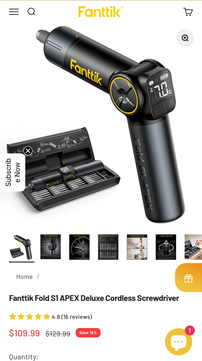 FANTTIK Fold S1 APEX Smart Cordless Screwdriver - photo 5