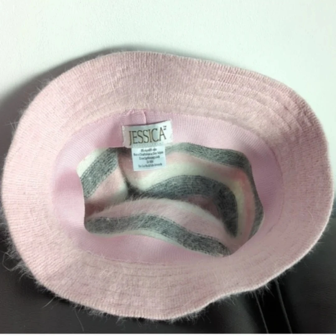 Striped Angora Bucket Hat - photo 3