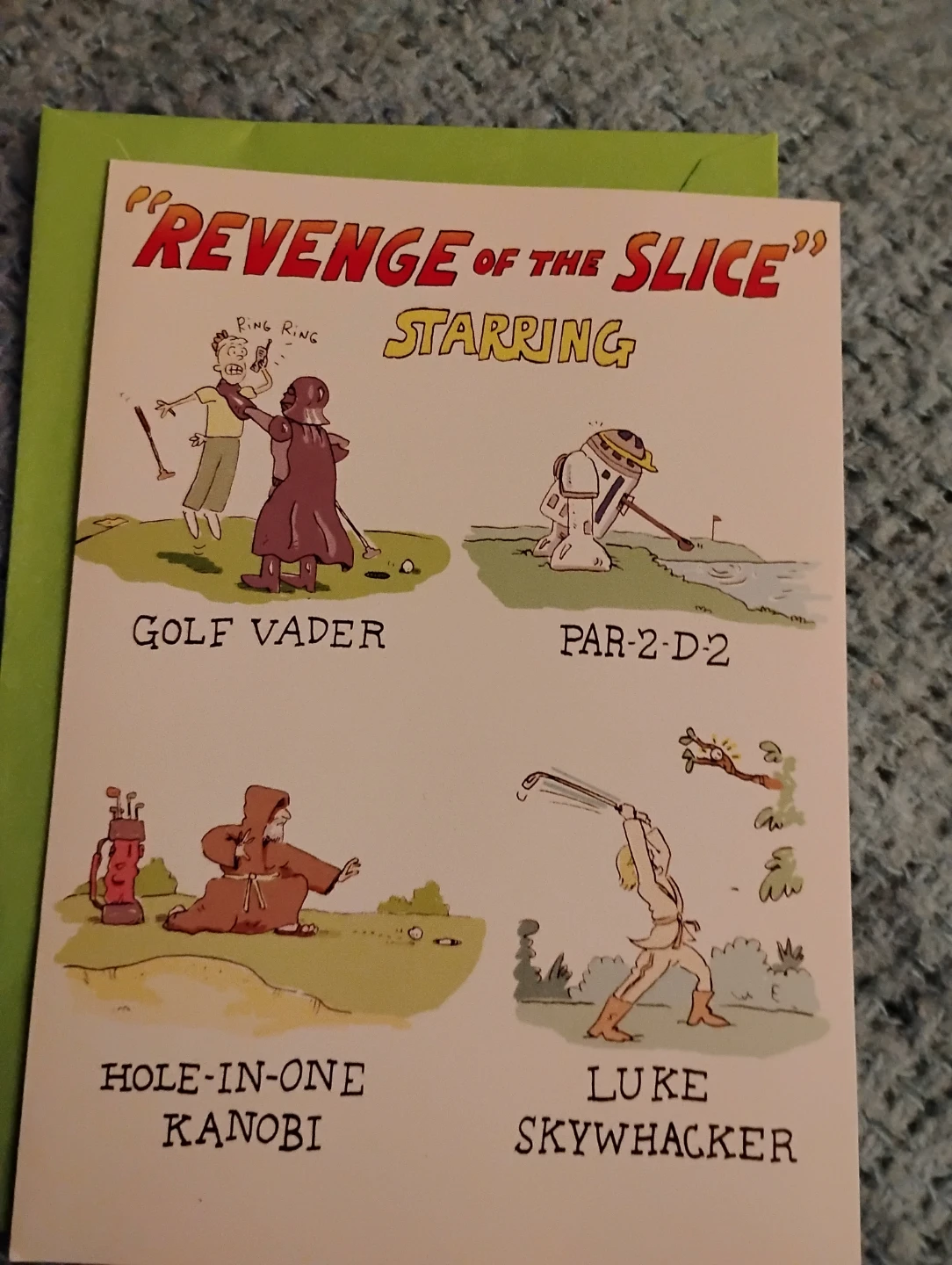 NEW!! STAR WARS GOLF HUMOUR BIRTHDAY CARD