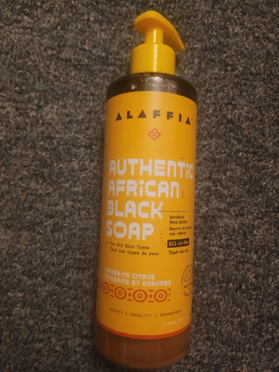 Alaffia Authentic African Black Soap Tangerine Citrus