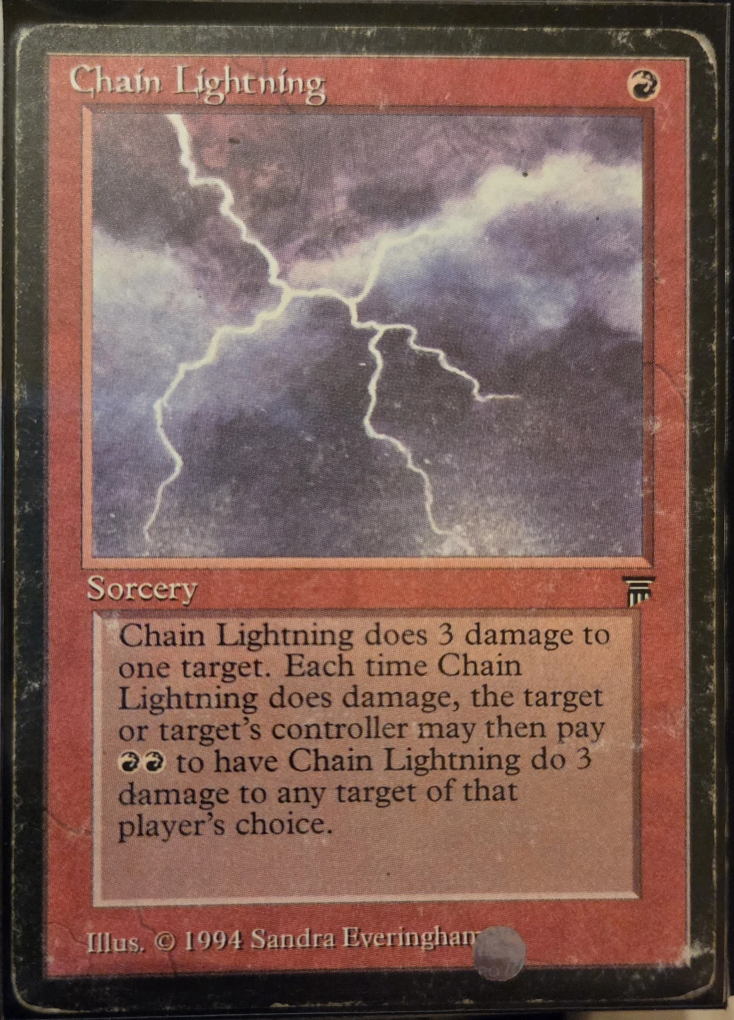 Chain Lightning Magic the Gathering Card
