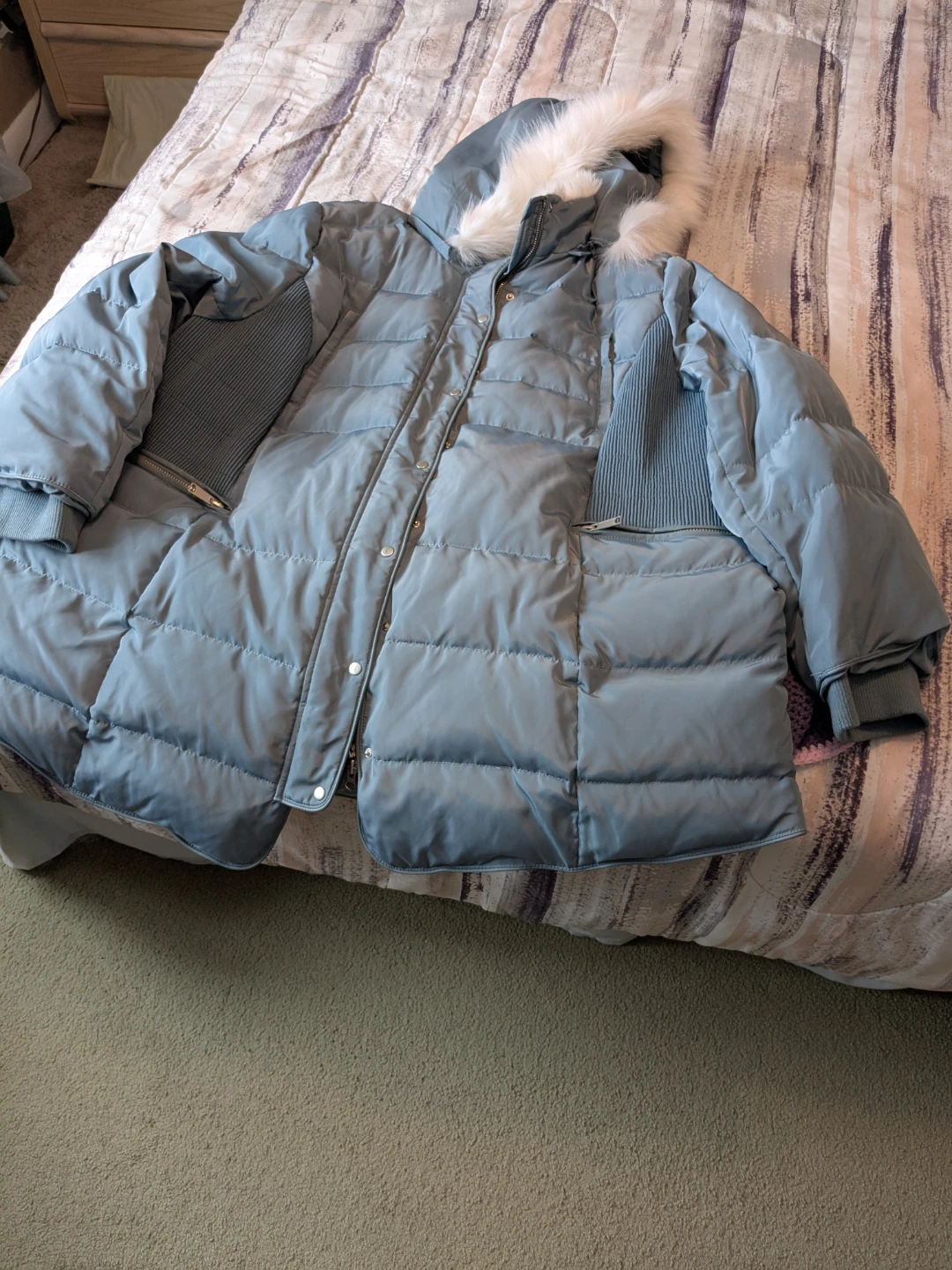 Penningtons Puffer Jacket with Faux Fur Hood