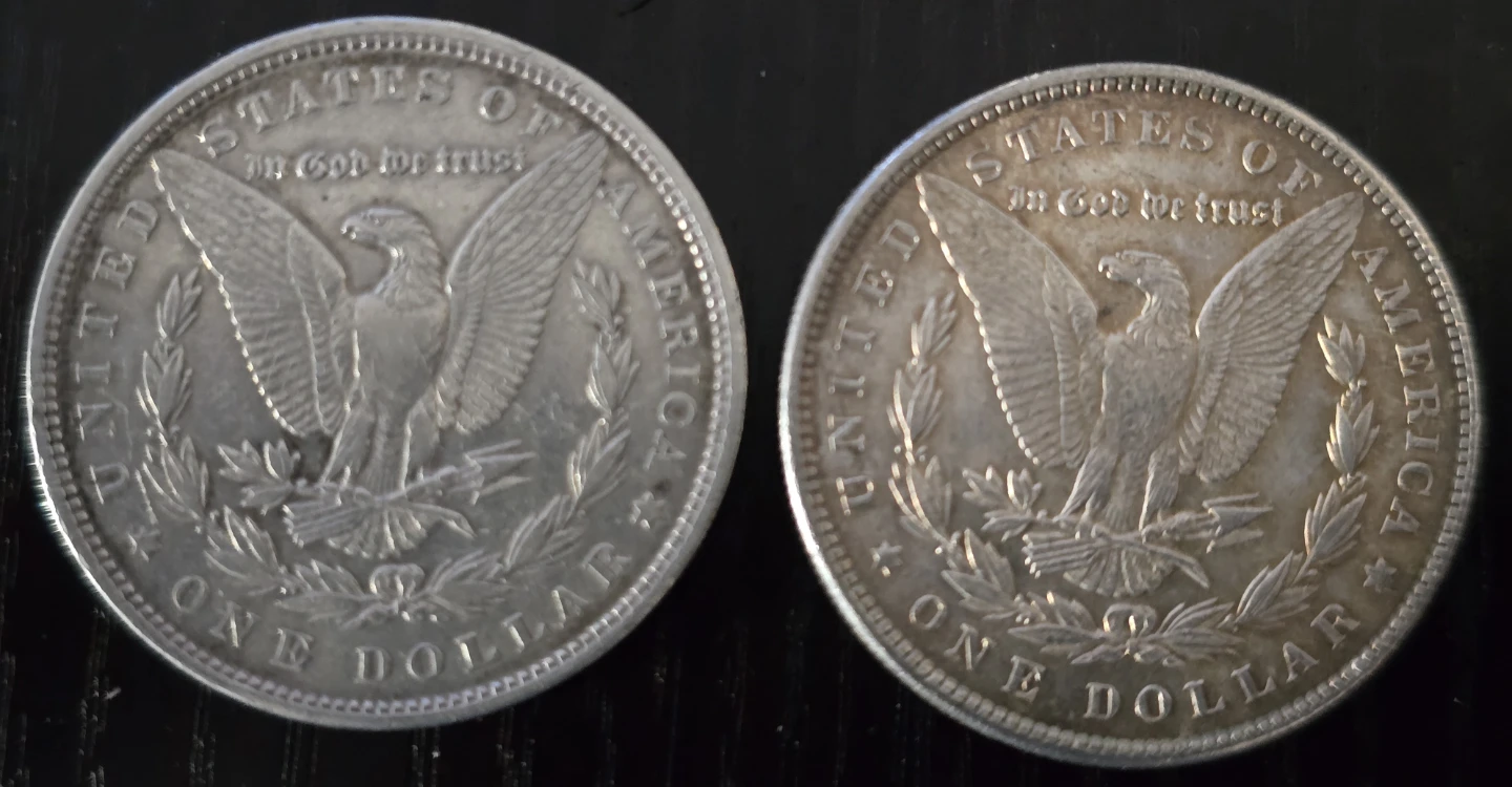 Lot Of 2 Morgan Silver Dollars - 1883 & 1889 - photo 4