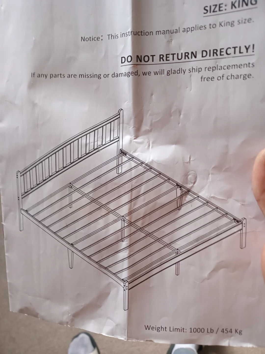 King Size Metal Bed Frame