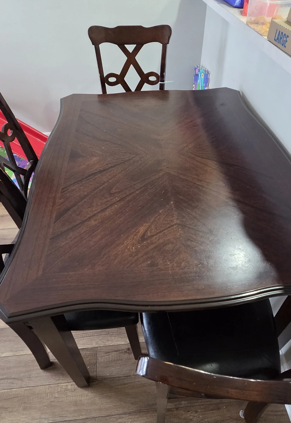 Wood Dining Table and Chairs Set - photo 2