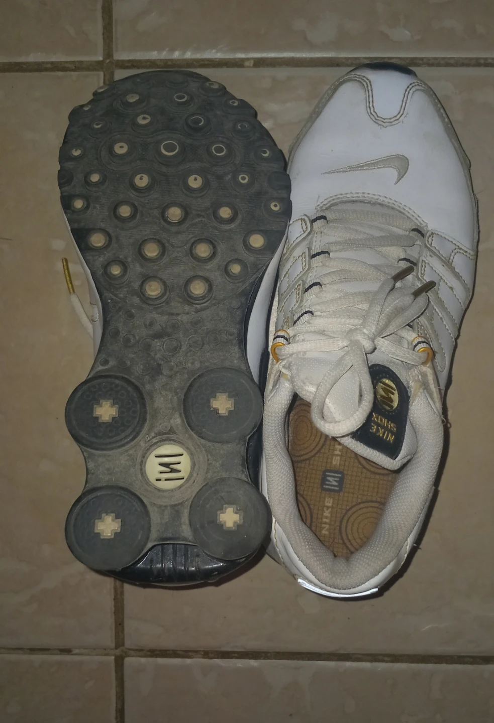 Women's Nike Shox white running shoes "🏆" - photo 4