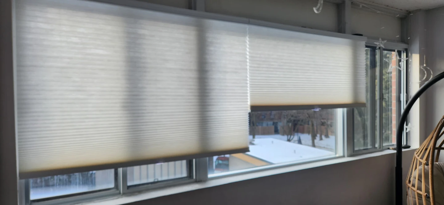 Title: Cordless light filtering honeycomb cellar blinds - photo 3