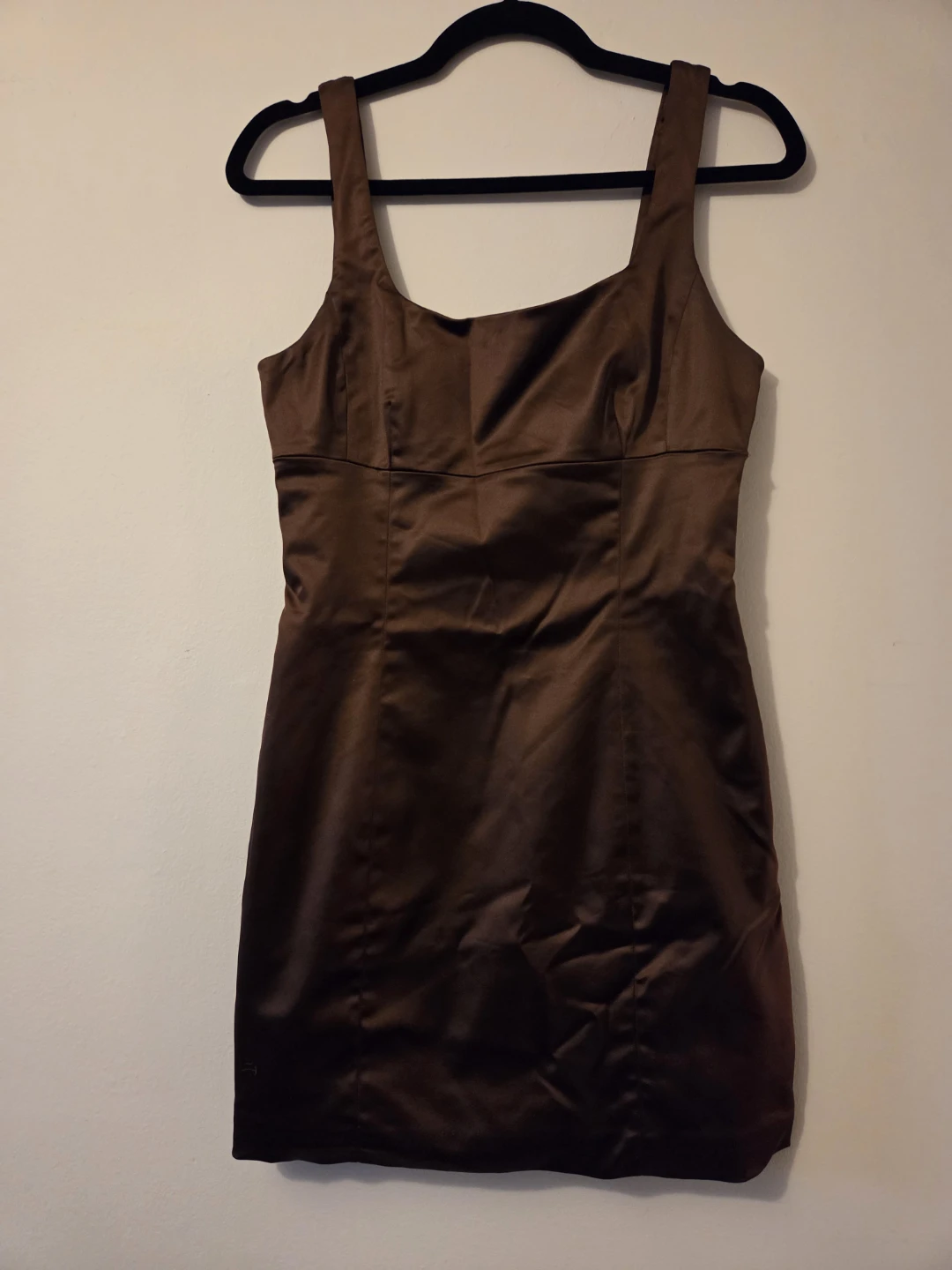 Wilfred Brown Mini Satin Dress Size 6 - photo 2