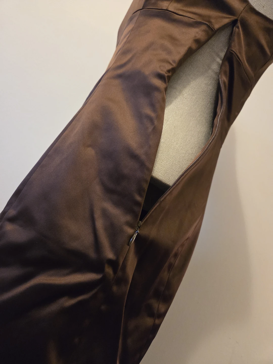 Wilfred Brown Mini Satin Dress Size 6 - photo 3